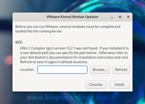 Erro 'Kernel headers for version were not found'