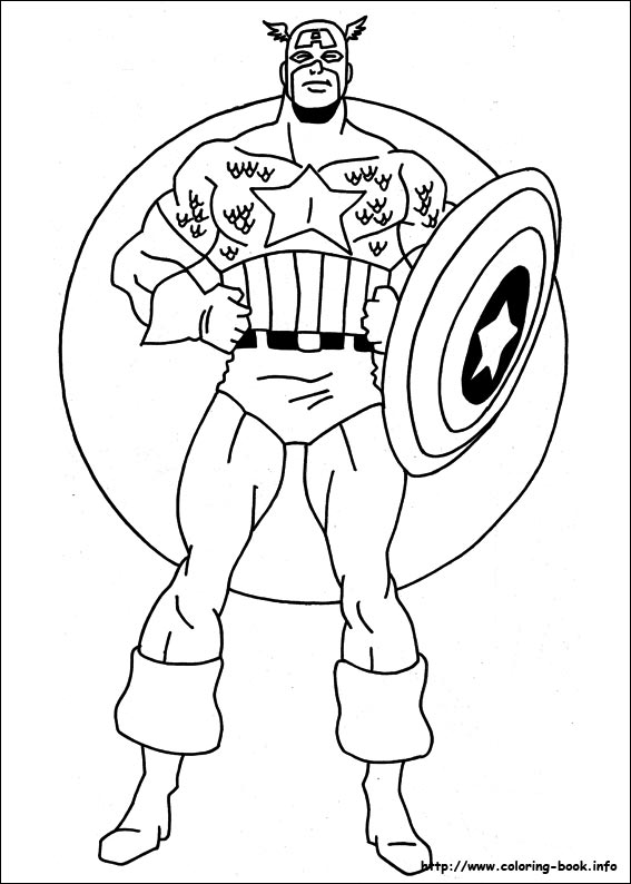 Download captain america | learn to coloring
