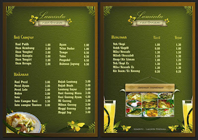 Inspirasi Desain Menu Makanan Restoran Inspirasi 