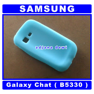 ( 1198 ) Jual Case Samsung Galaxy Chat B5330 Biru Muda Silikon Full Keypad Soft Cover Aksesories Handphone