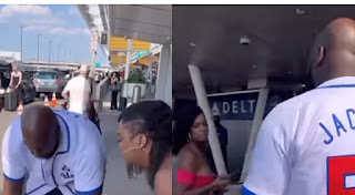 MAN CATCHES HIS GIRLFRIEND AT THE AIRPORT WITH AN INTENTION TRAVELING TO MEET ANOTHER MAN AFTER TELLING HIM SHE'S GOING TO SEE HER DAD