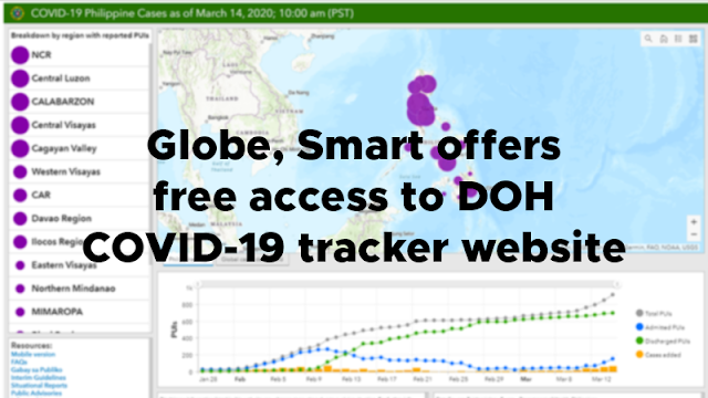 Globe, Smart offer free access to DOH COVID-19 tracker website