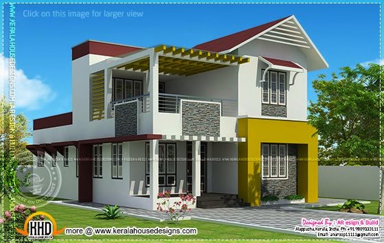 Modern villa elevation