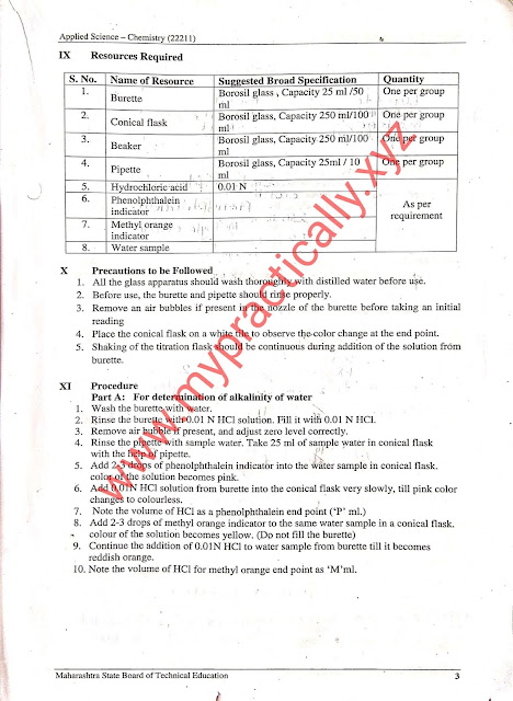 Alkalinity of water sample Practical Answers