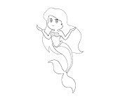 #6 Ariel Coloring Page