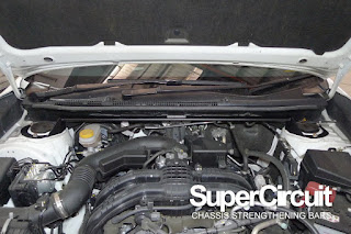 SUPERCIRCUIT Front Strut Bar made for the 2nd generation Subaru XV.