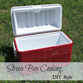 How to improvise a "straw box cooker".