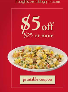 Free Printable Bertucci's Restaurant Coupons