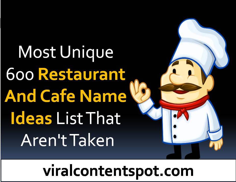 Restaurant and cafe name ideas