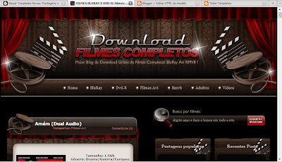 Template blog de filmes Blogger