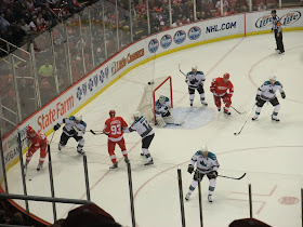 joe lewis arena seats, view from the upper deck, wings, datsyuk