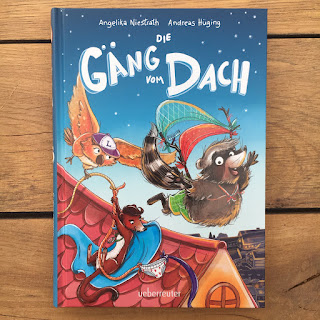 „Die Gäng vom Dach“ von Angelika Niestrath und Andreas Hüging, illustriert von Anna-Lena Kühler, erschienen im Ueberreuther Verlag, Rezension von Kinderbuchblog Familienbücherei