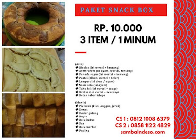 harga order snack box isi 3 isi 4 di kota Tangerang