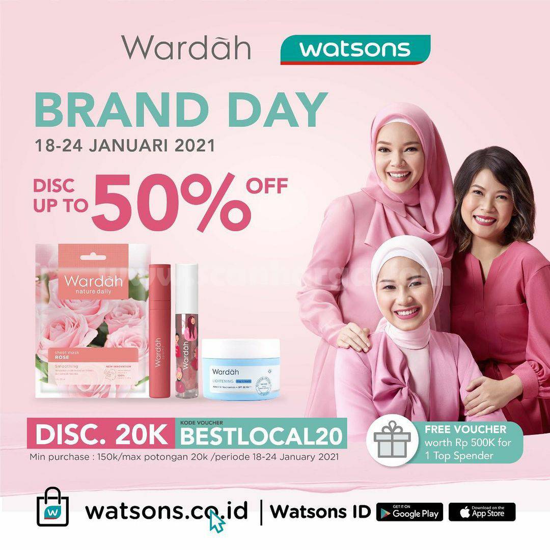 WATSONS Promo Brand Day With WARDAH – Discount up to 50% Off