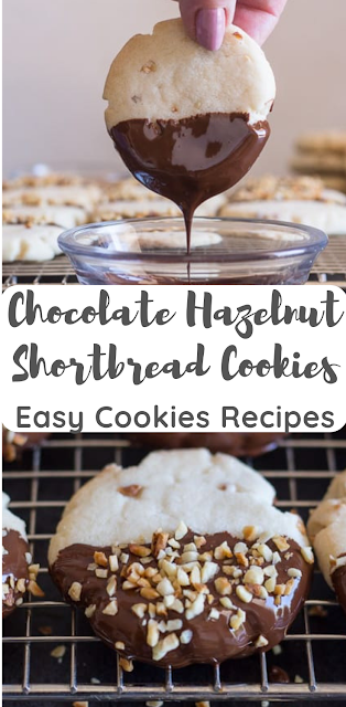 Chocolate Hazelnut Shortbread Cookies