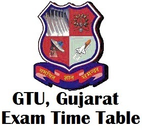 Gujarat Technological University Exam Time Table 2017