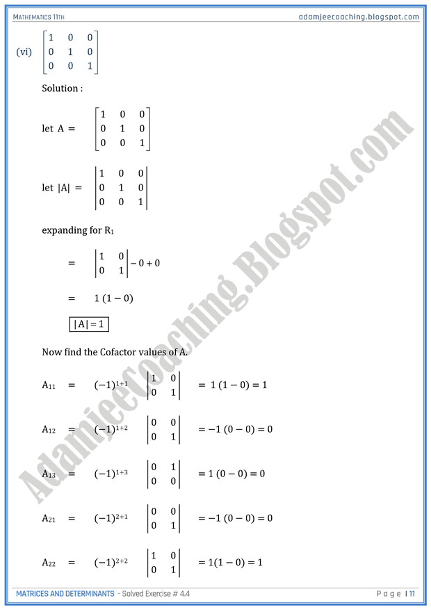 matrices-and-determinants-exercise-4-4-part-i-mathematics-11th