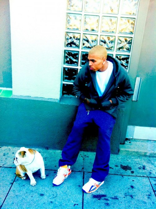 Chris Brown Shows off Blond
