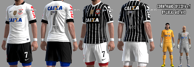 Novo uniforme do Corinthians para PES 2013. Novo kit do Corinthians para PES 2013 | Kitset Corinthians for PES 2013