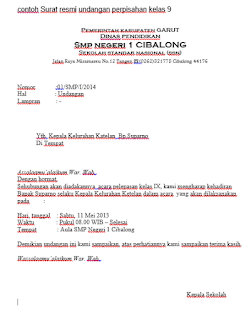 Download Contoh surat yang resmi untuk perpisahan sekolah 