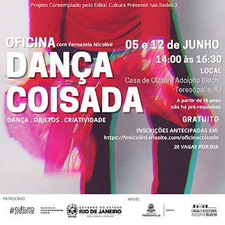 Oficinas gratuitas do projeto ‘Dança Coisada’ na Casa de Cultura