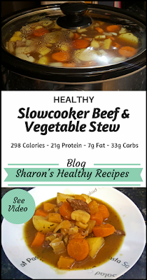 healthy slow cooker beef & vegetable stew recipe