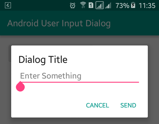 Android: Diálogo para introducir datos