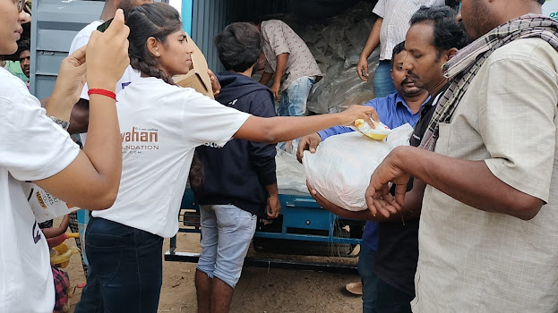 Aahwahan Foundation Grocery Items Distribution