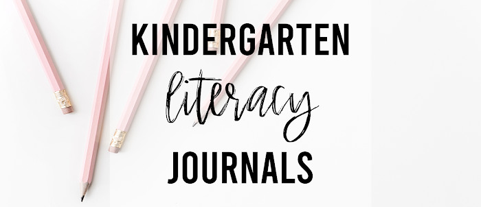 Kindergarten Literacy Journals for practice with alphabet letters, rhyme, syllables, vowels, letter sounds, and more