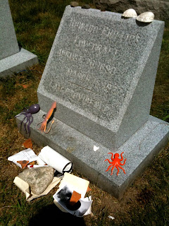 Gravestone of H. P. Lovecraft Swan Point Cemetery