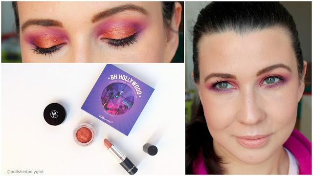 Bold & bright Makeup look in neon pink and copper