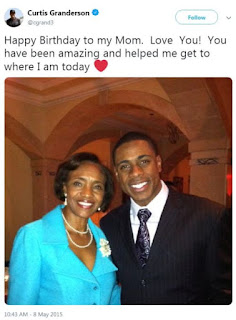 Curtis Granderson With His Mother Mary Granderson