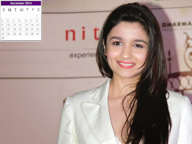 Alia Bhatt Calendar 2014