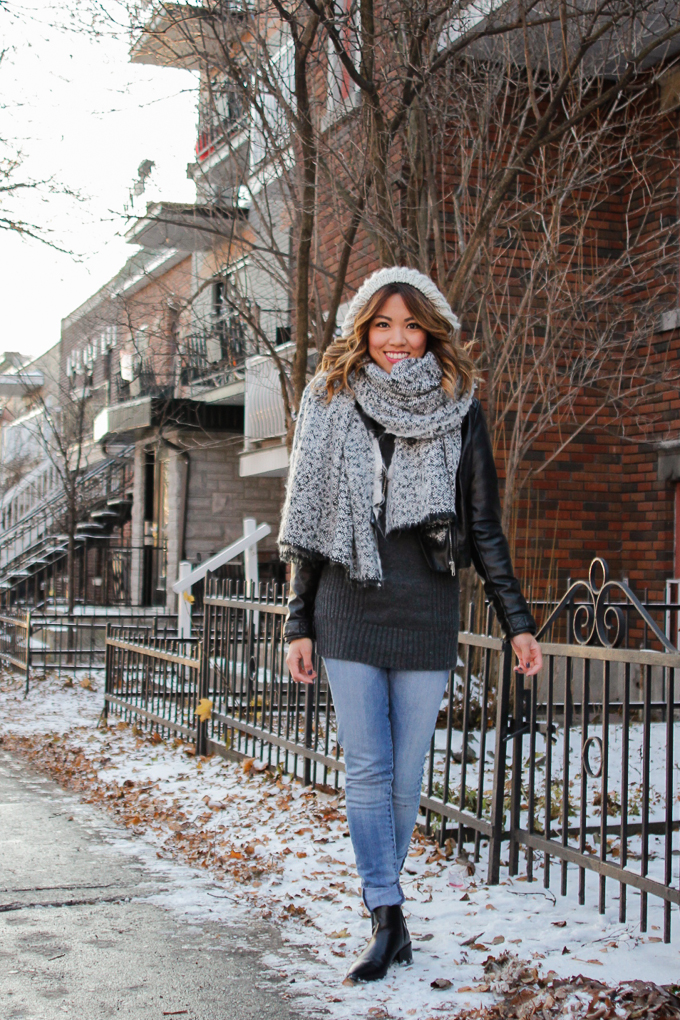 Levis Curve ID jeans, Zara Chelsea boots, winter outfit, beautybitten