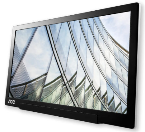 AOC lança monitor portátil de 15,6" I1601P com conexão híbrida USB-C e USB-A