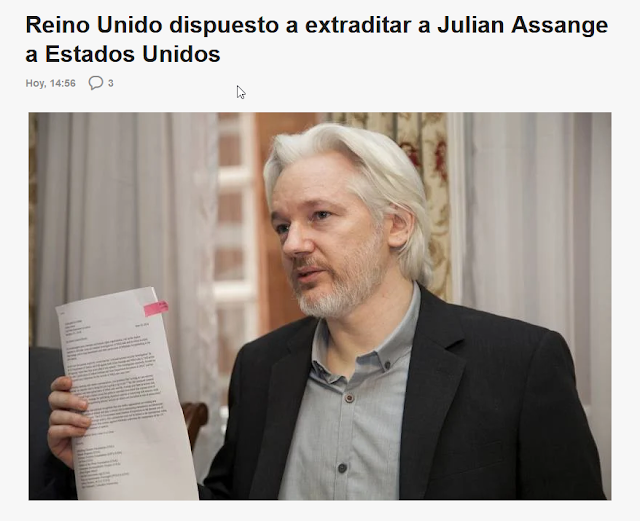 Reino Unido dispuesto a extraditar a Julian Assange a Estados Unidos 