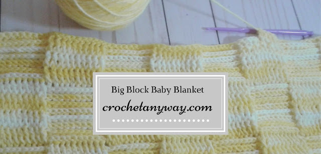 yellow squares baby blanket