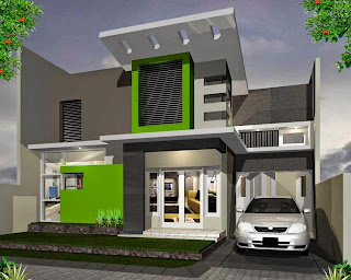 Contoh desain rumah minimalis 2 lantai type 45 terbaru