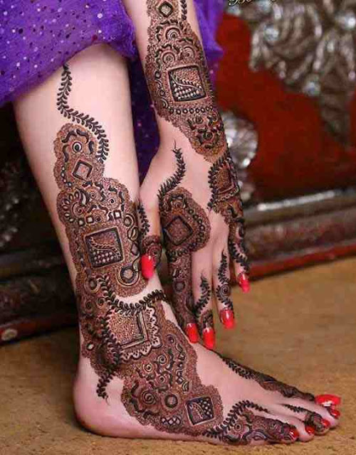 Awesom leg&hand mehandi design