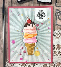 Sunny Studio Stamps: Two Scoops Customer Card Share by Angelica Conrad 