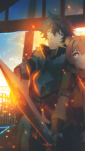 Iwatani Naofumi, Raphtalia, Anime Couple, Cute, Sunset, Tate No Yuusha No Nariagari Wallpapers