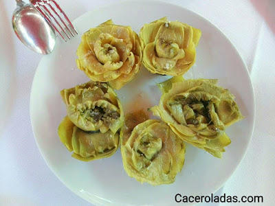 alcachofas confitadas