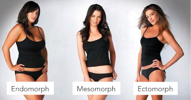 women showing their body types