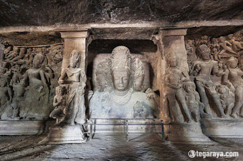 Relief Kuno terkenal di Dunia - Elephanta Caves di India