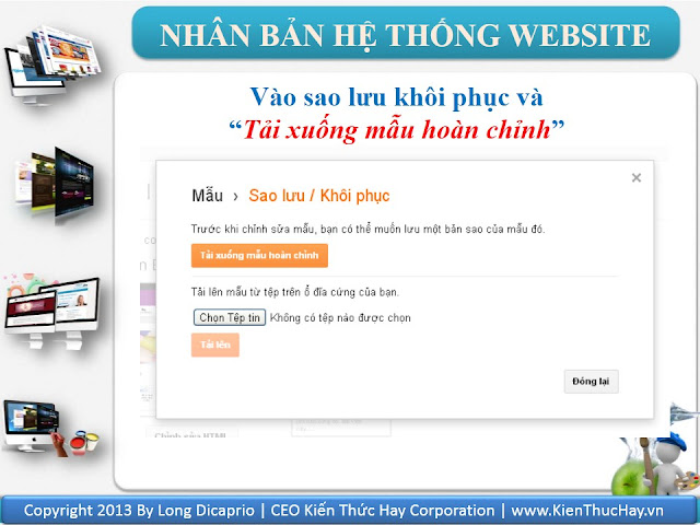 Thiết Kế Website Bằng Blogger  |  Nhân bản hệ thống Slide - Sao lưu và khôi phục