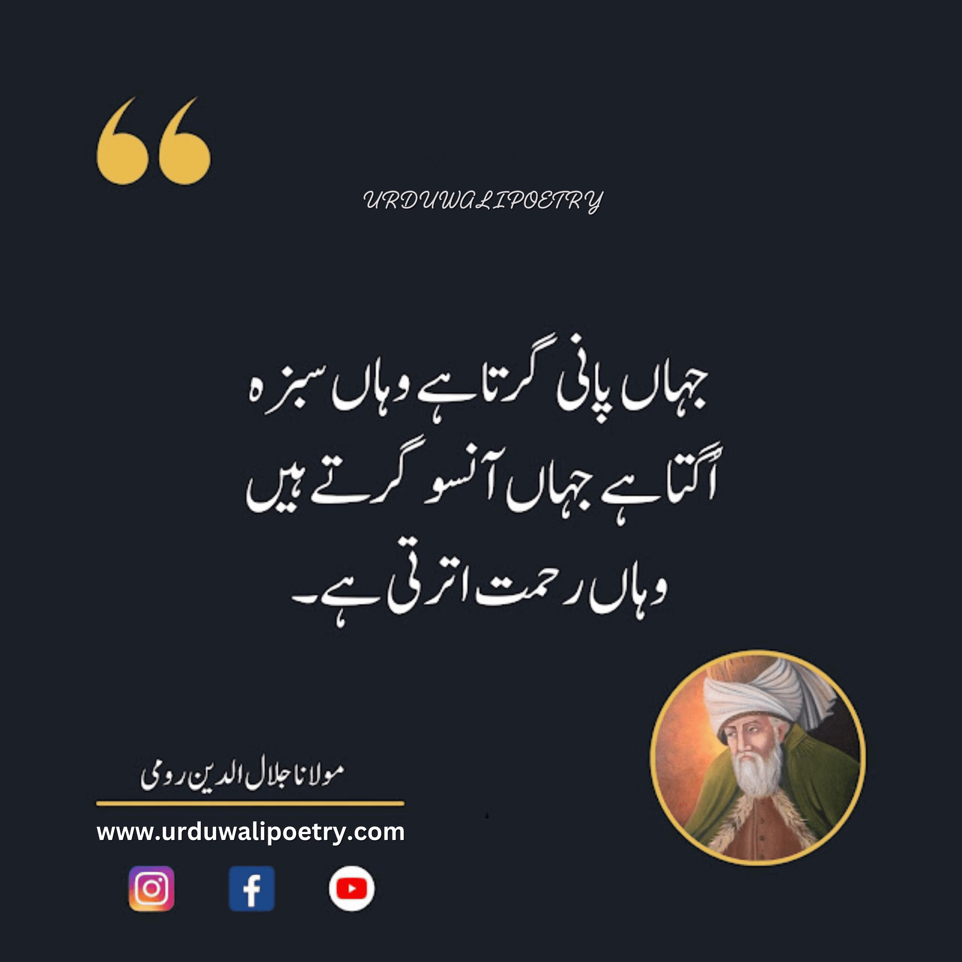 Best Rumi Quotes on Life in Urdu | Maulana Rumi Sufi Quotes in Urdu