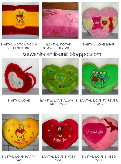 Bantal Valentine Tersedia Variasi Souvenir Cantik