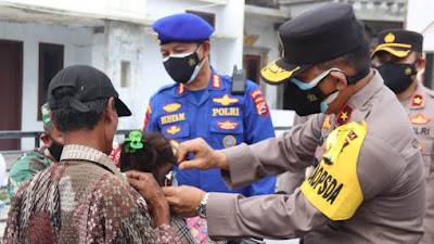 Tinjau Serbuan Vaksinasi, Wakapolda Banten Ajak Untuk Selalu Pakai Masker