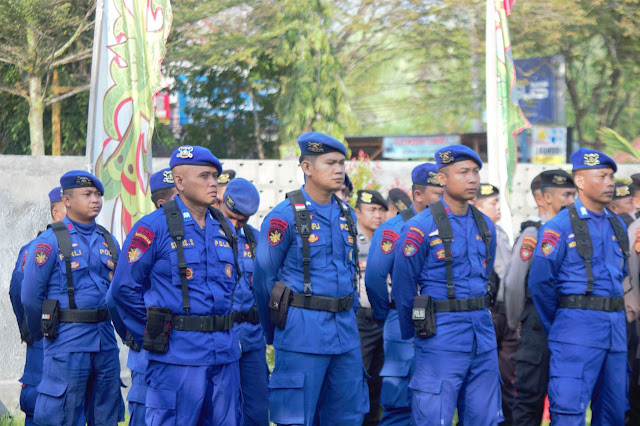 Personel Ditpolairud Ikuti Upacara Harkitnas di Lapangan Pemda Kotawaringin Timur