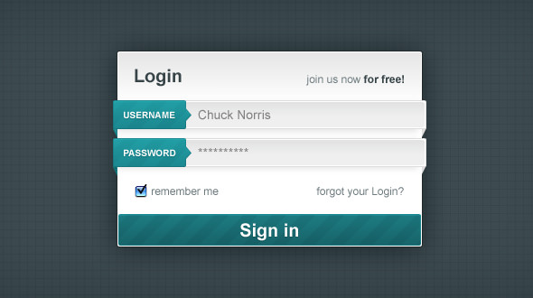 TML5 And CSS3 Login Forms